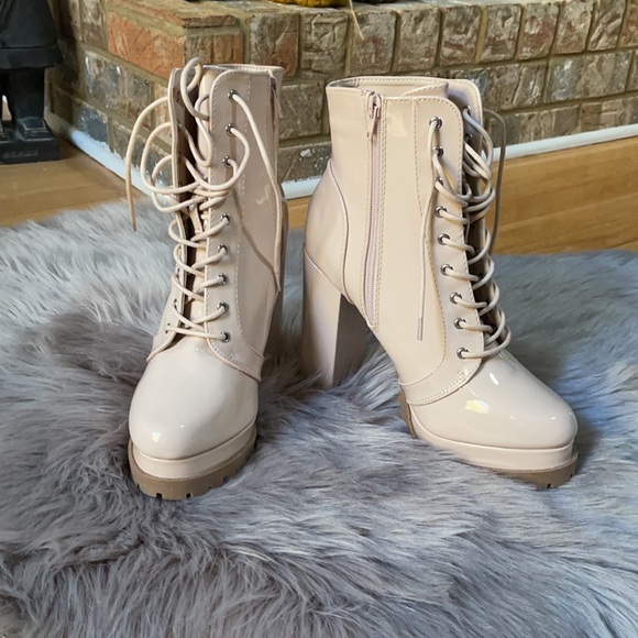 Brand new FashionNova Booties -Nude - Picture 4 of 7